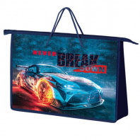 Папка д/тетрадей А4 Оникс ПТ-15-4 с ручками, пластик Fire car