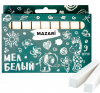 Мел белый 9шт Mazari квадратный, карт.коробка