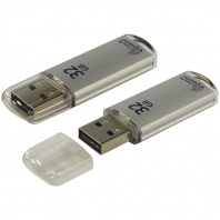 Флешка Smart Buy V-Cut 32GB USB 2.0 сереб.металл.корпус