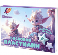 Пластилин 8цв Луч Фантазия, восковой пастельный