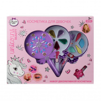 Косметика Милая леди Unicorns Beauty Набор:тени д/век 6цв,помады,лак д/ногтей,футляр-леденец