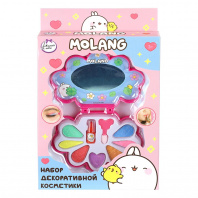 Косметика Милая леди Molang Набор:тени д/век 7цв,помада,футляр-цветок