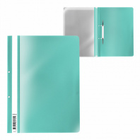 Пластиковый скоросшиватель А4 Erich Krause Fizzy Pastel Mint с перфор, мятный