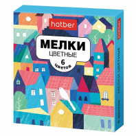 Мелки 6цв Хатбер Городок, картон.уп-ка