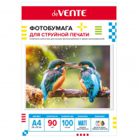 Фотобумага А4 100л deVENTE 90г/м², матовая односторонняя д/струйной печати
