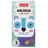 Мелки 3цв Хатбер Нарисуй-ка!, картон.уп-ка