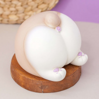 Копилка Milota Corgi tail, beige 14*12,5*14,5см пластик/силикон
