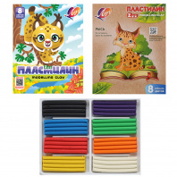 Пластилин 8цв Луч ZOO 120гр