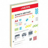 Бумага А4 100л deVENTE 80г/м² 5цв пастельные цвета