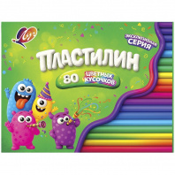 Пластилин 80цв Луч ZOO 690гр классические, неоно, пастель+золотой+серебряный, стек