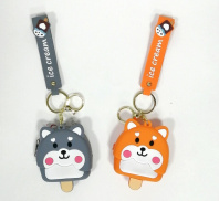 Брелок-кошелек deVENTE Hey Corgi 9*7*3см силикон, с метал.карабином