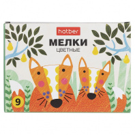 Мелки 9цв Хатбер Нарисуй-ка!, картон.уп-ка