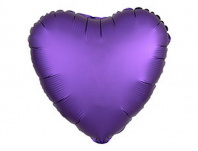 Шар фольга 18/45см AU Сердце Мистик Сатин Purple