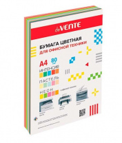 Бумага А4 60л deVENTE MIX 75/80г/м² ассорти 15 цветов
