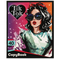 Тетрадь 40л Tik Tok клетка Girl (диз 2)
