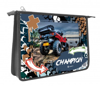 Папка д/тетрадей A5 Lamark на молнии, пластик Champion