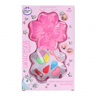 Косметика Милая леди Unicorns Beauty Набор:тени д/век 6цв,помада,футляр-цветок