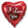 Шар фольга 18/45см Сердце Love Red