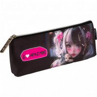 Пенал мягкий deVENTE 210*80*35 треугол, и/кожа I Love Anime