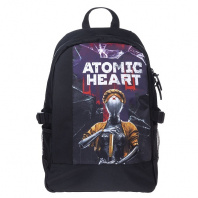 Рюкзак Хатбер Atomic Heart 44*32*15см городской, 1 отд 3 кармана, полиэстер черный