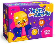 Развивашки Тесто д/лепки 18цв 450гр 6 формочек, скалка П117