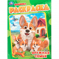 Умка Раскраска А4 Дружная семья