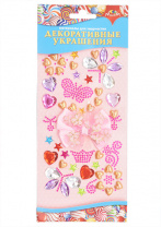 Материалы д/творчества Апплика Украшения самокл Цветочки и бантик 2