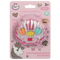 Косметика Милая леди Unicorns Beauty Набор:тени 4цв,аппликатор,футляр-ракушка