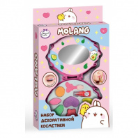 Косметика Милая леди Molang Набор:тени д/век 7цв,помада,футляр