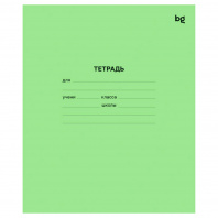 Тетрадь 12л BG крупная клетка Зеленая