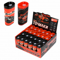 Точилка с контейнером Феникс+ Городские гонки, 1 отверствие, полистирол