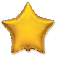 Шар фольга 18/45cм Звезда GOLD
