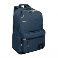 Рюкзак Grizzly RQL-518-1 28*41*18см городской, 1 отд синий-бежевый (у)
