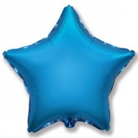 Шар фольга 18/45см Звезда BLUE