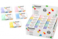 Ластик Mazari Pastel прямоугольный 40*20мм ассорти