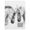 Скетчбук А5 Gamma Светоч 40л спираль, тв.обл 200г/м2 Horses in white