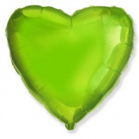 Шар фольга 18/45см Сердце LIME GREEN  