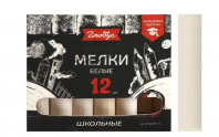 Мел белый 12шт Глобус d-13мм, круглый, карт.коробка